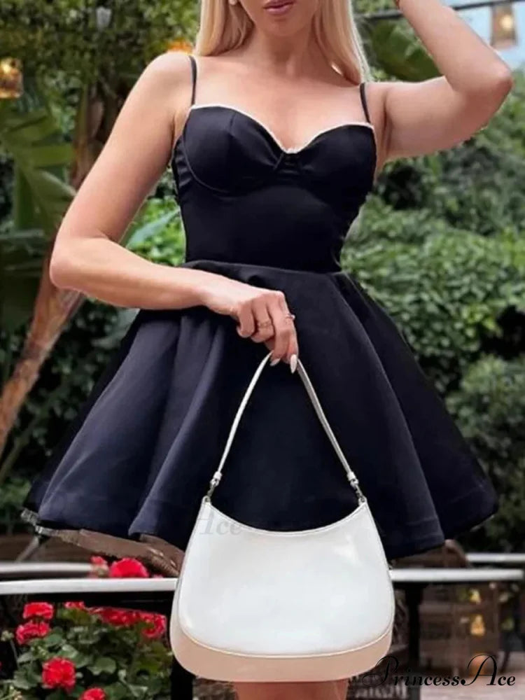 Mesh Skirt Flower Pattern A-line Flower Dress Black / XS floraldress-250126