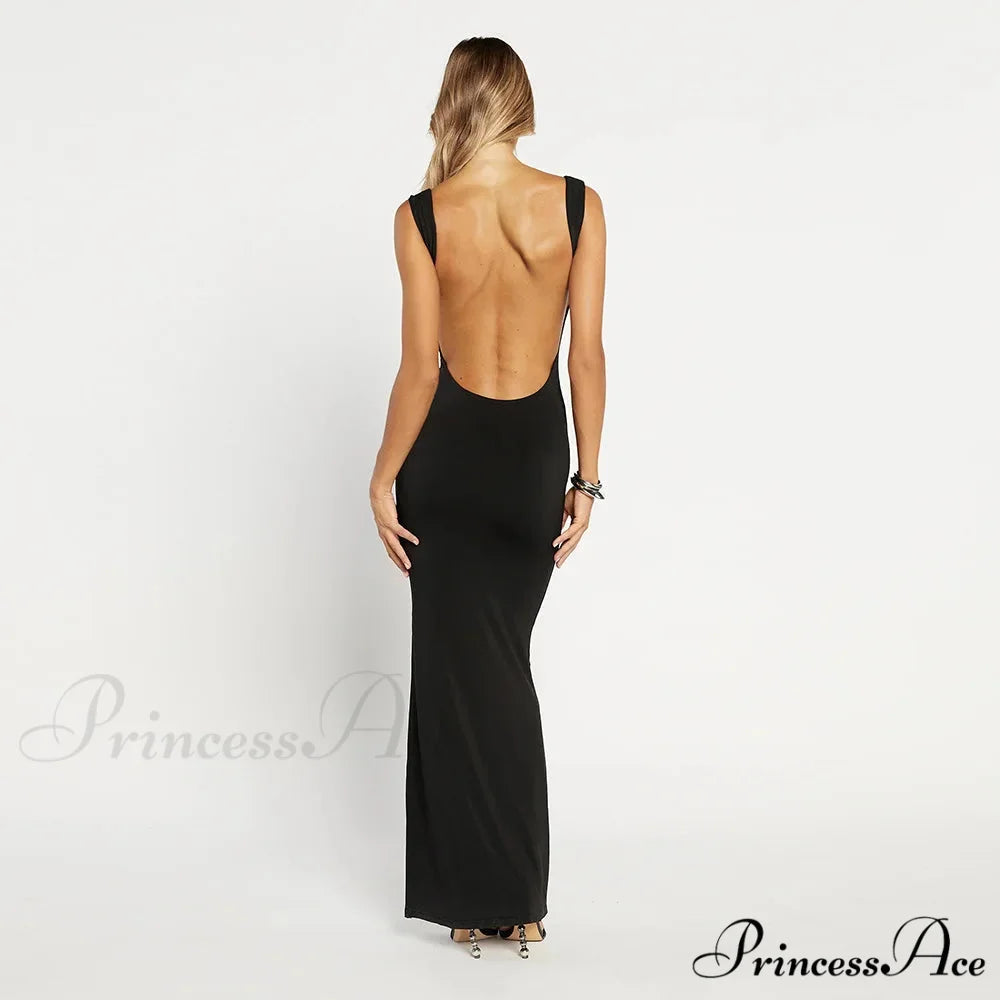MIA Elegant MAXI DRESS Black / S