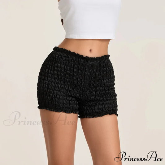 Mid Ascend Gathered Elastic Waist Short short-250223