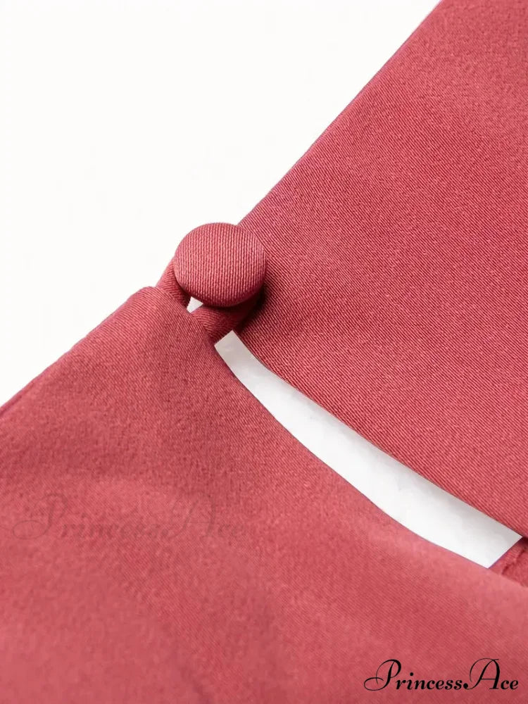 Midi Knotted Keyhole Dress with Crew Neck