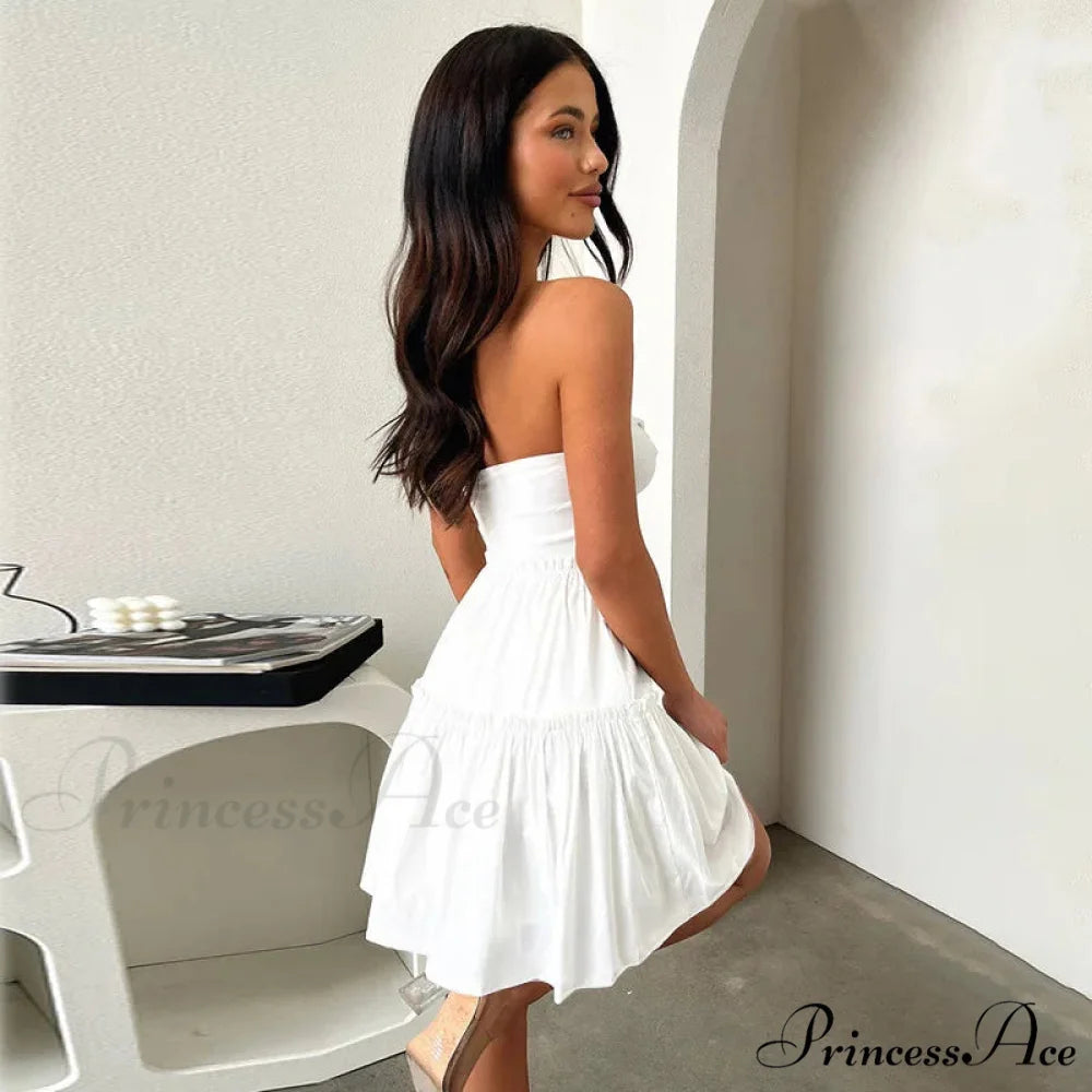 Midsection Encircle A-line Folded Getaway Dress vacationdress-250223