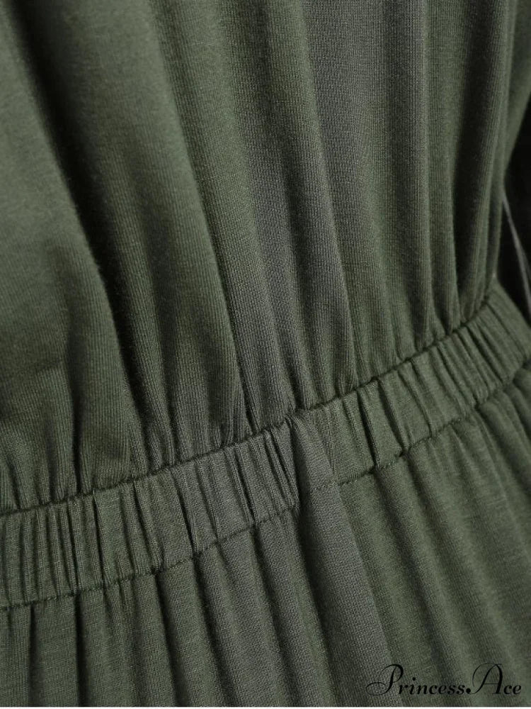 Military Gown With Midi Pockets