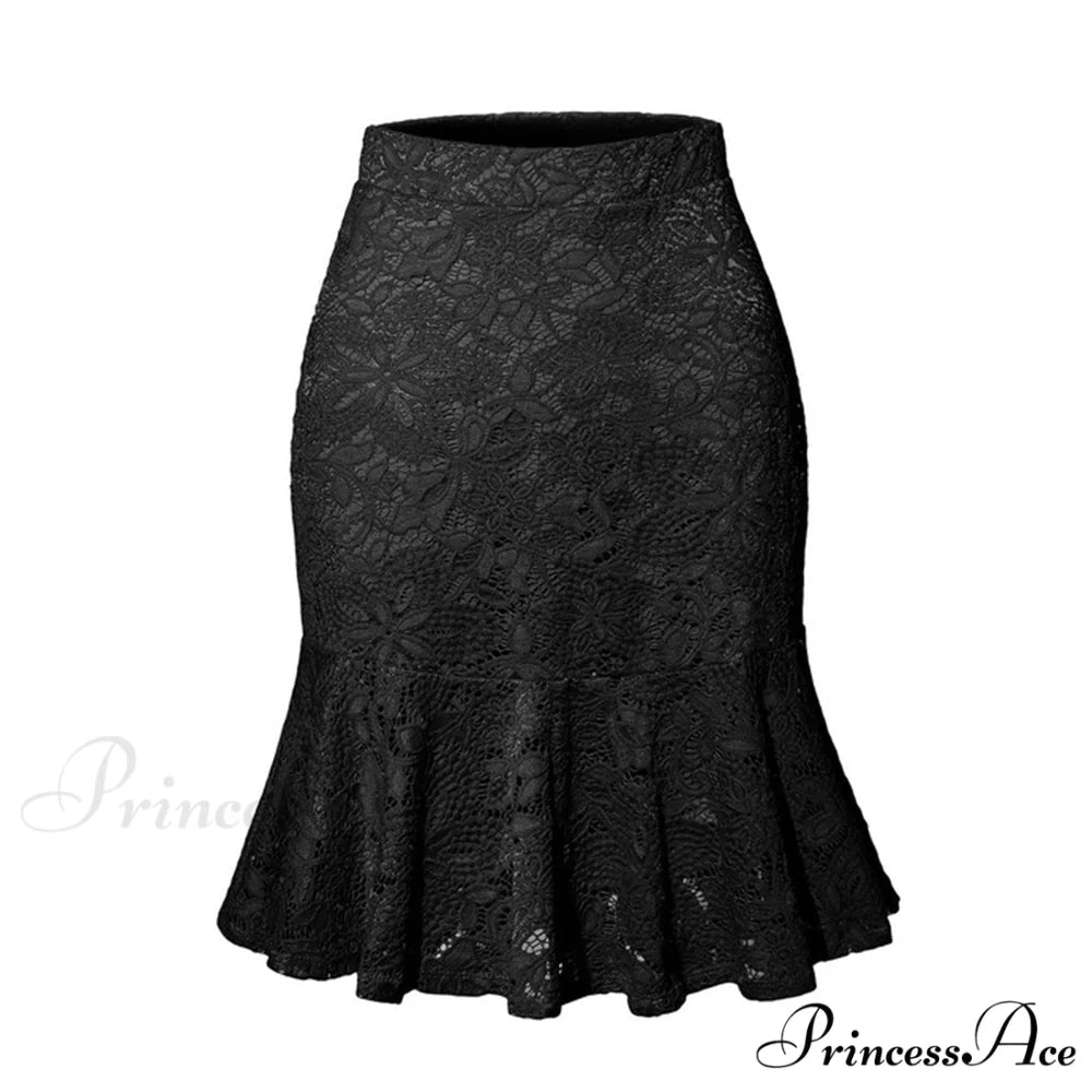 Mini Mermaid Slim Fit Elegant Skirts Black / S
