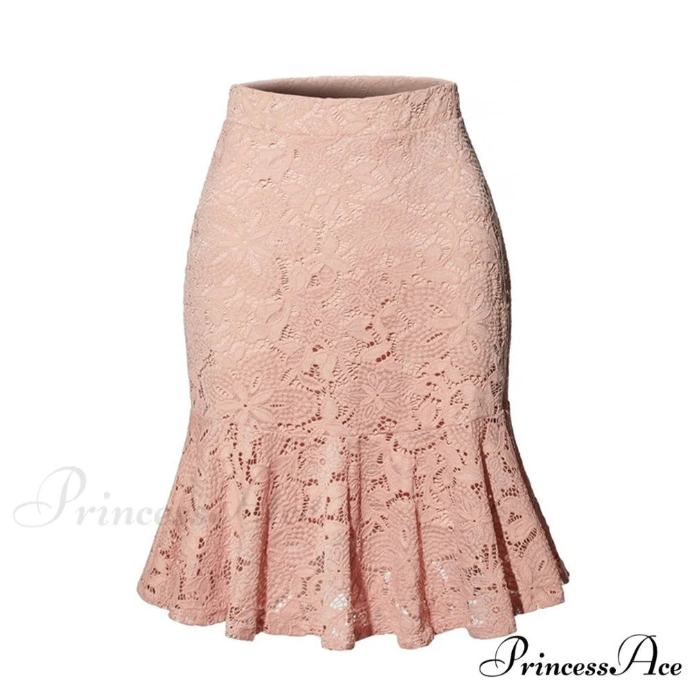 Mini Mermaid Slim Fit Elegant Skirts Pink / S