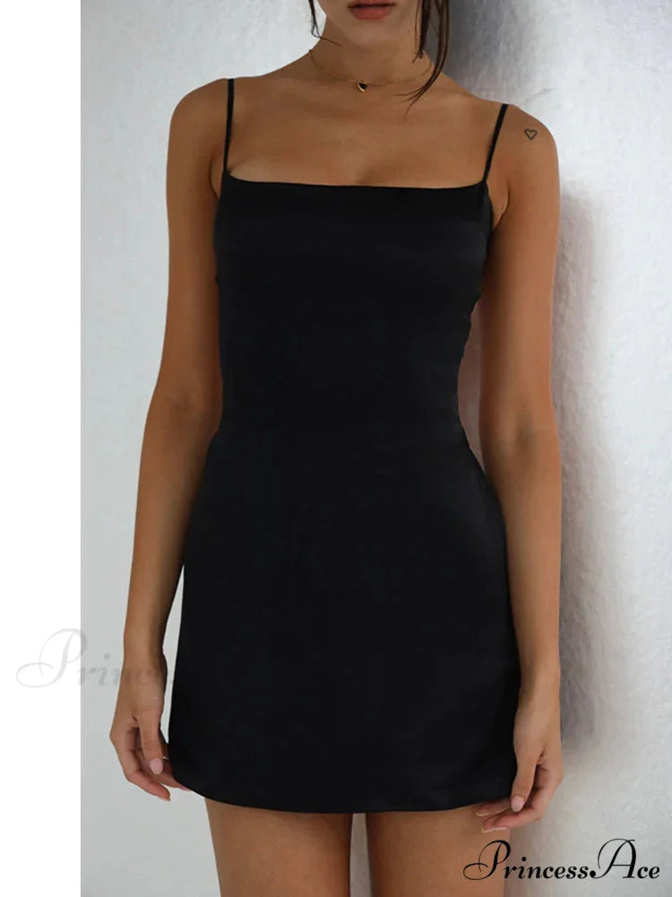 Mirror Palais Stylish Silk Mini Dress 16 Days / 2 / XS / Black