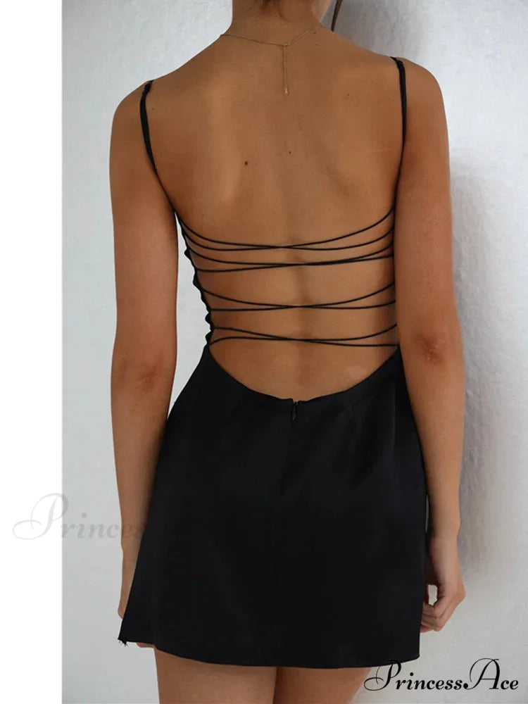 Mirror Palais Stylish Silk Mini Dress 8 Days / 2 / XS / Black