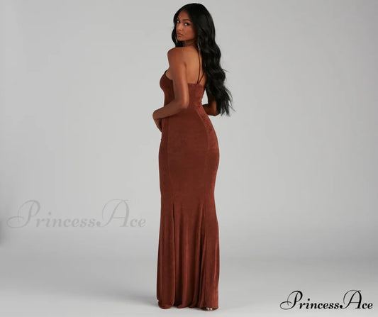 Moira Formal Open Charming Back Lurex Dress