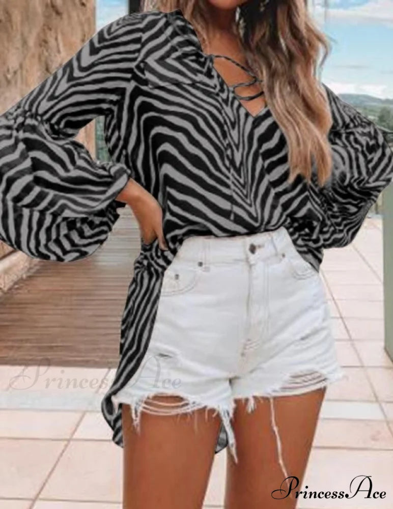 MONA ELEGANT TOP - Plus Size S / GRAY