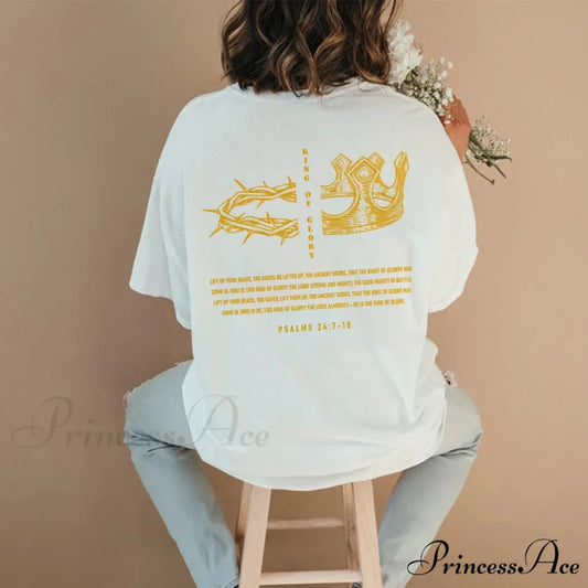 Monarch of Splendor Retro Jesus T-shirt WHITE / S t-shirt-250223
