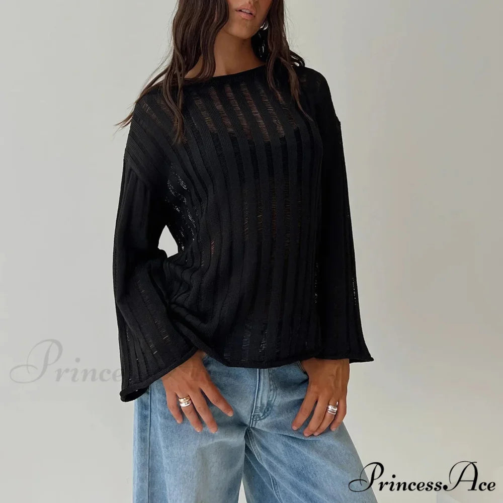 Monochromatic Baggy Cozy Jumper swraters-241228