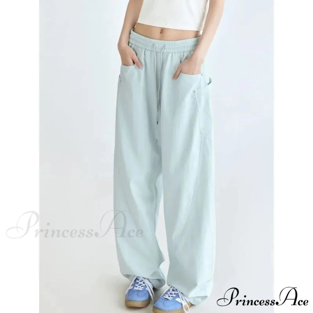 Monochromatic Cargo Women Y2K Trousers blue / S pants-241228