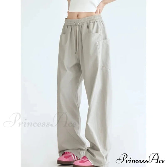 Monochromatic Cargo Women Y2K Trousers pants-241228