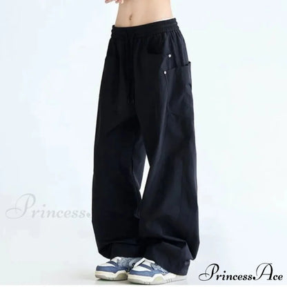 Monochromatic Cargo Women Y2K Trousers pants-241228
