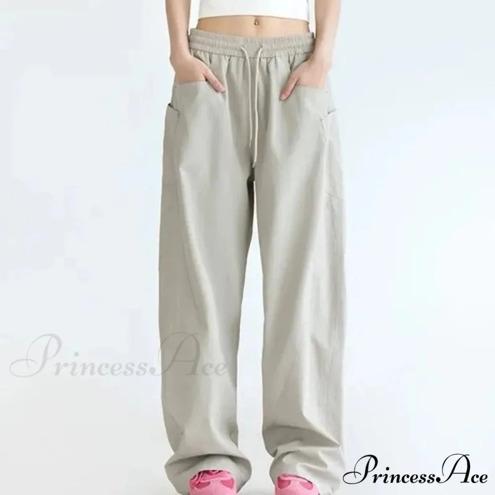 Monochromatic Cargo Women Y2K Trousers white / S pants-241228