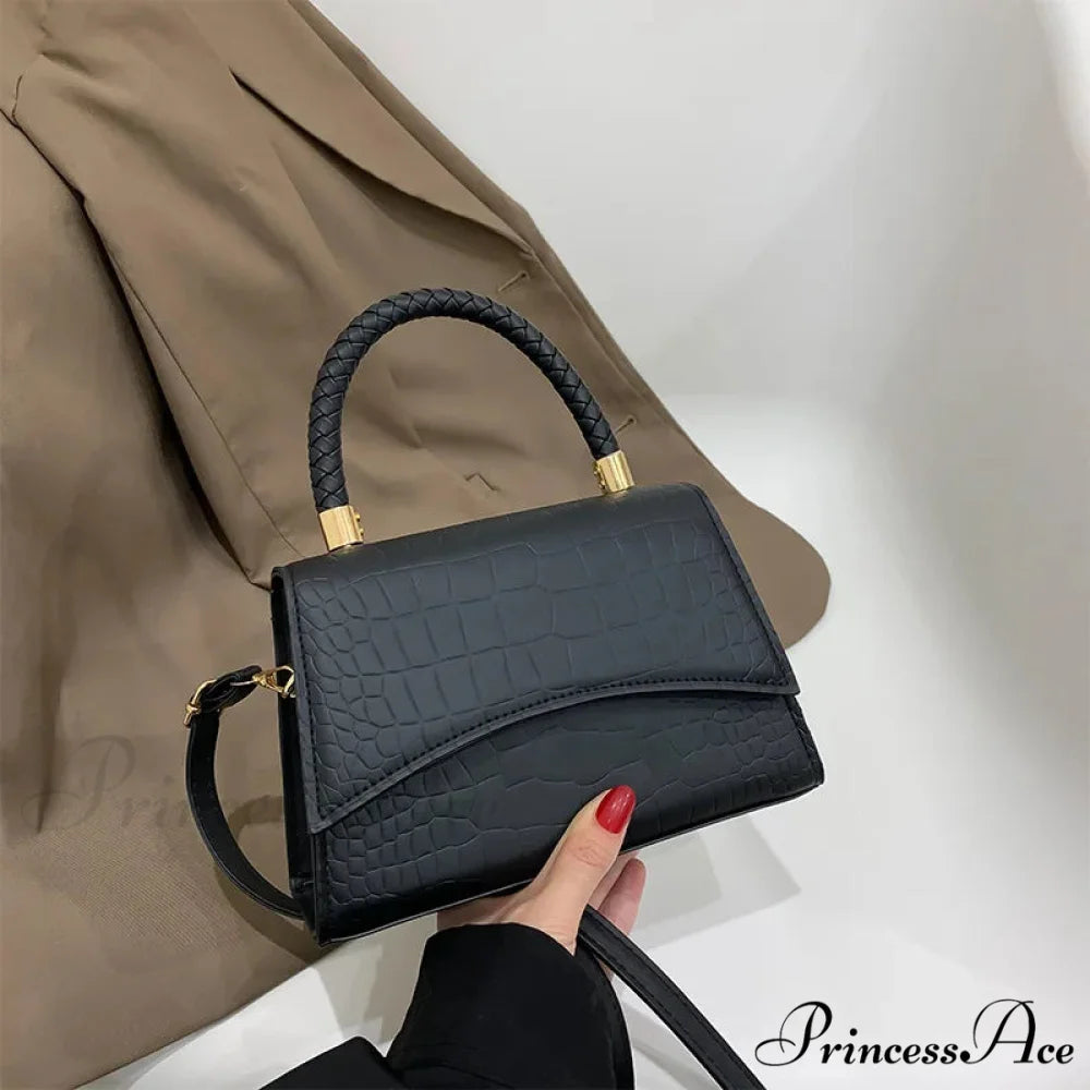 Monochromatic PU Leather Designer Crossbody Handbag handbag-250126