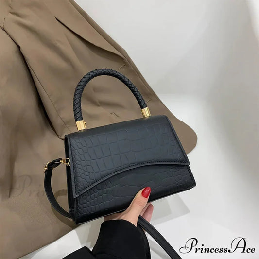 Monochromatic PU Leather Designer Crossbody Handbag handbag-250126