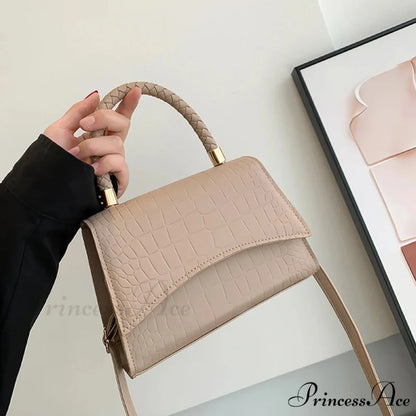 Monochromatic PU Leather Designer Crossbody Handbag handbag-250126