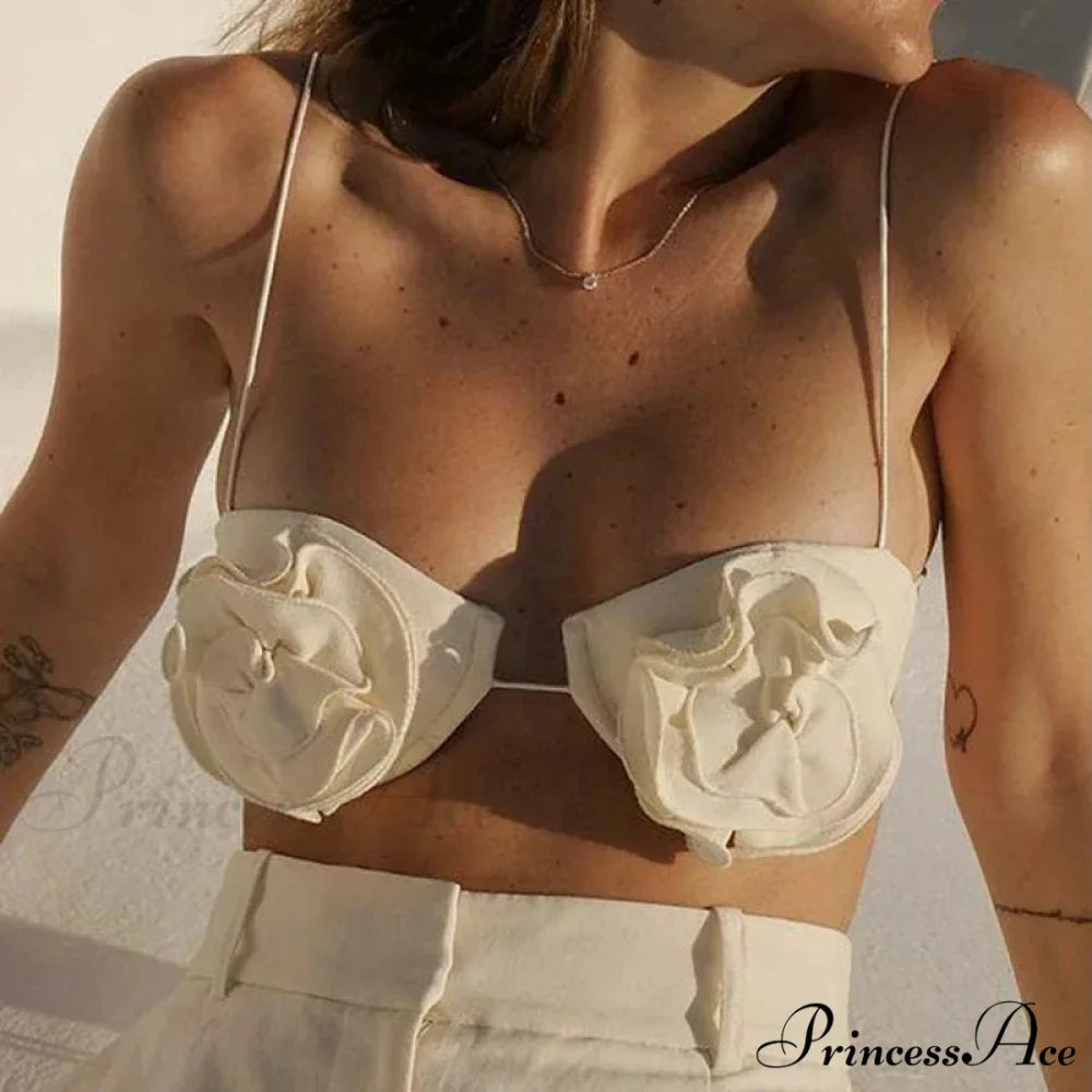 Monochromatic Tie-Up Backless Crop Top APRICOT / S croptop-250126