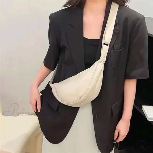 Monochrome Nylon Travel Crossbody Waist Bag crossbody-250126