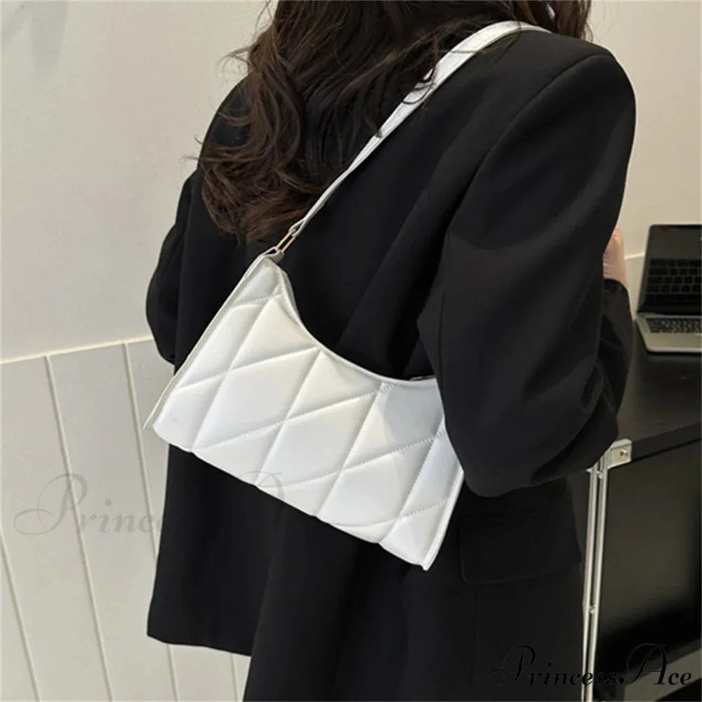 Monochrome PU Leather Underarm Crossbody crossbody-250126