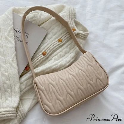 Monochrome PU Leather Women Shoulder Bag shoulder-250126