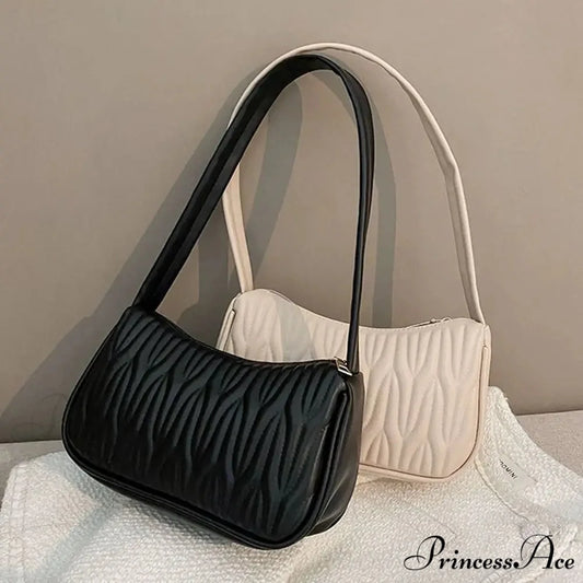 Monochrome PU Leather Women Shoulder Bag shoulder-250126