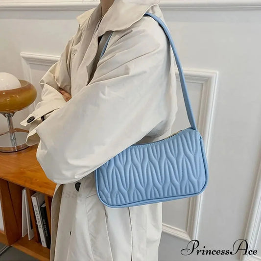 Monochrome PU Leather Women Shoulder Bag shoulder-250126