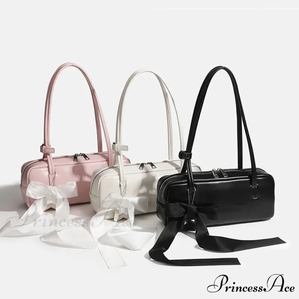 Monochrome Zipper Shoulder Bag for Women shoulder-250126
