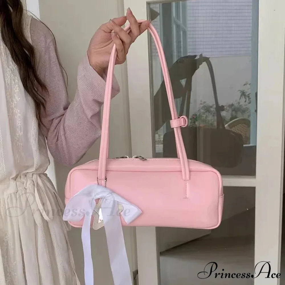 Monochrome Zipper Shoulder Bag for Women shoulder-250126