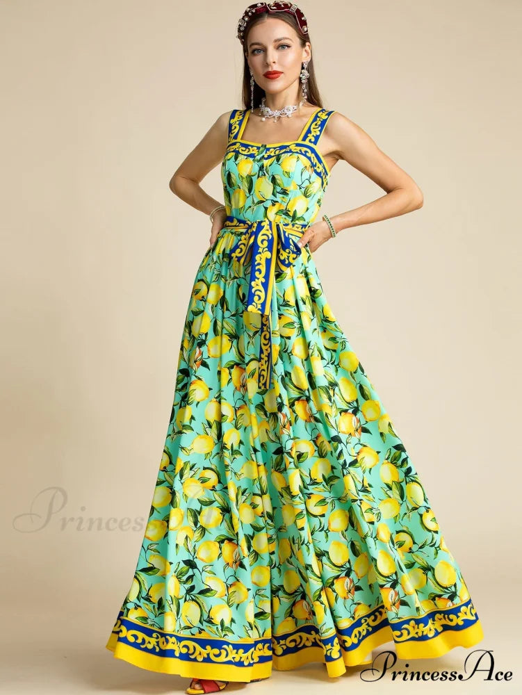 MONTECITA Elegant MAXI DRESS Mint / M