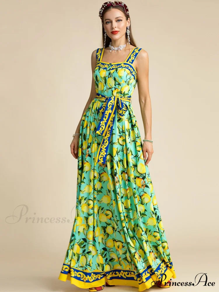 MONTECITA Elegant MAXI DRESS Mint / S
