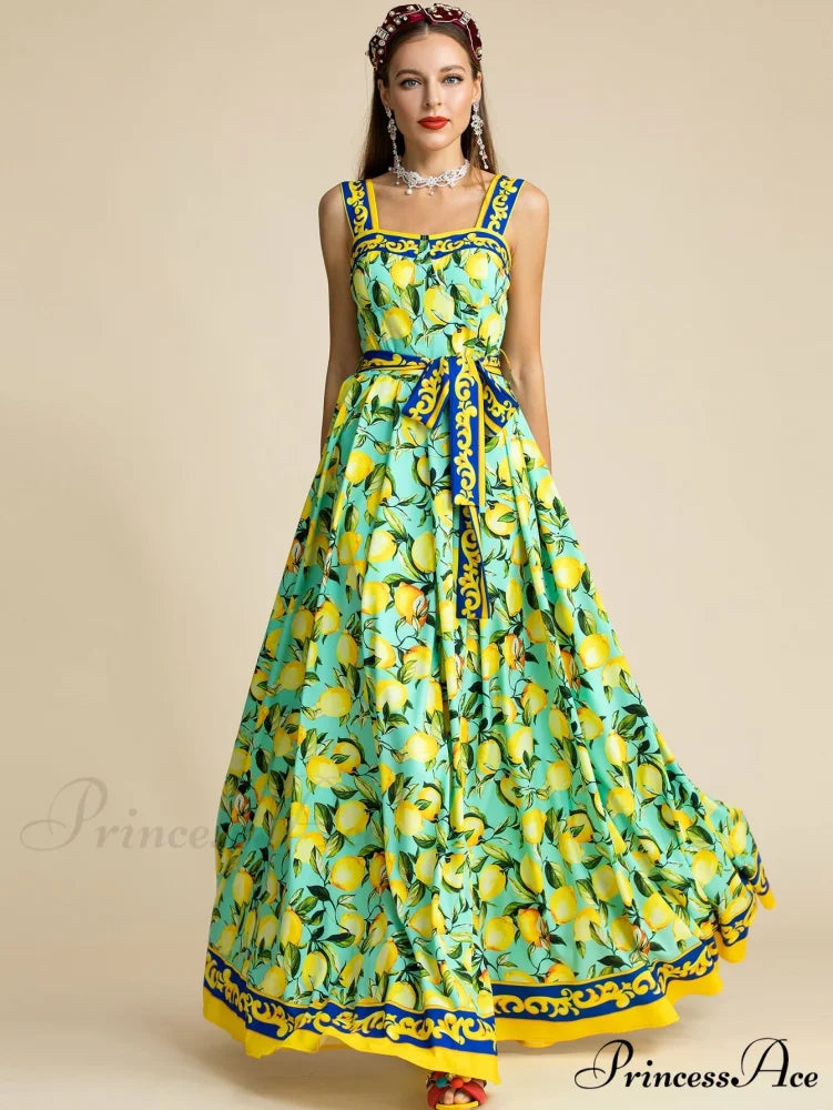MONTECITA Elegant MAXI DRESS Mint / XL