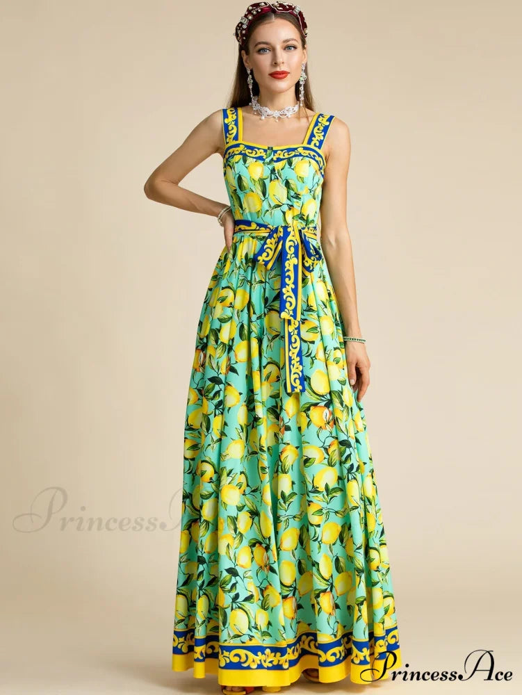 MONTECITA Elegant MAXI DRESS Mint / XXL