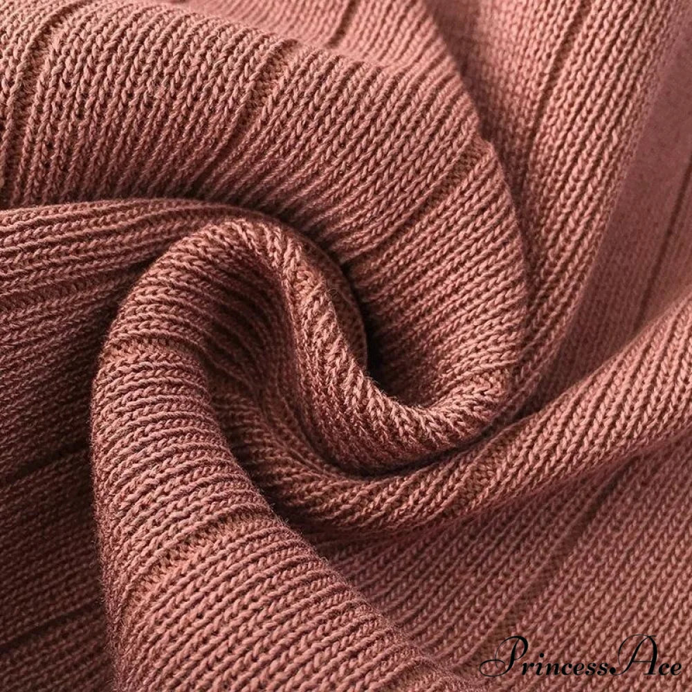 Multi-color Solid Basic Knitting Tops