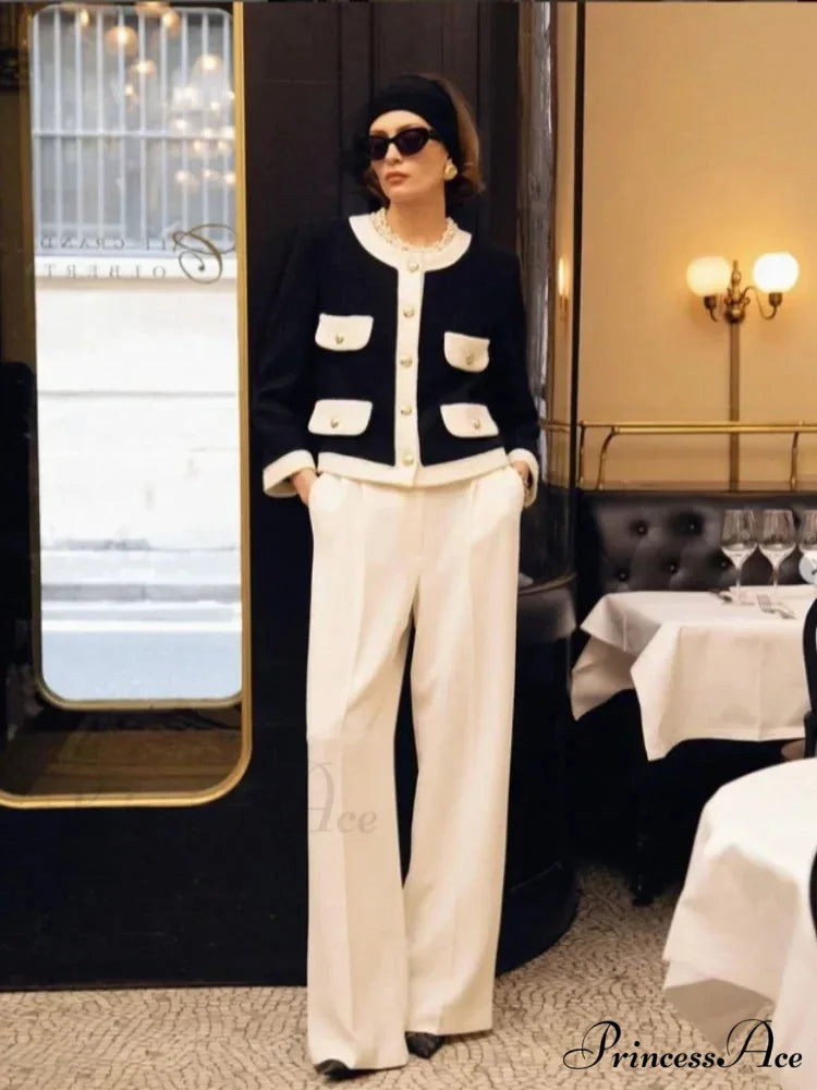 Multicolored Block Tailored Fit Round-neck Cardigan cardigans-241228