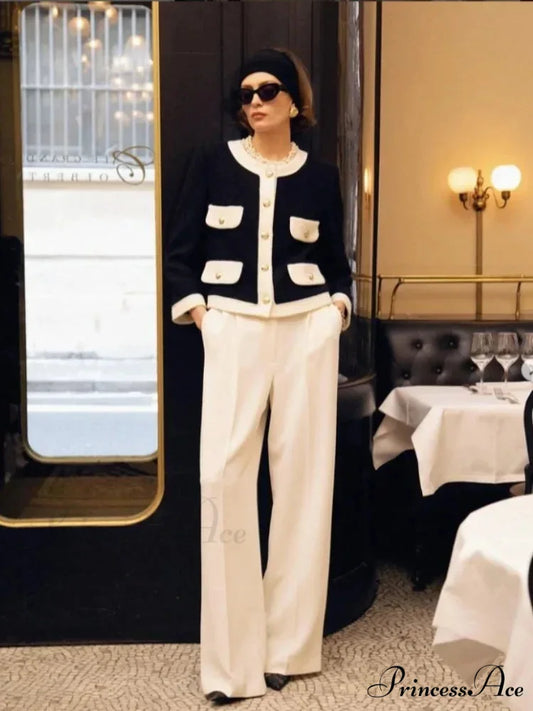 Multicolored Block Tailored Fit Round-neck Cardigan cardigans-241228