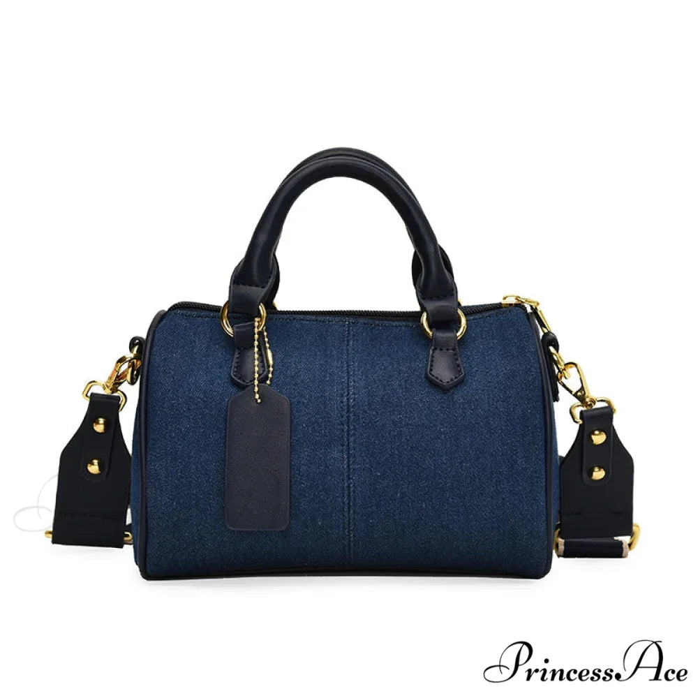 Multicolored Denim Small Crossbody Purse Blue / 20.5x14x6.5cm handbag-250126