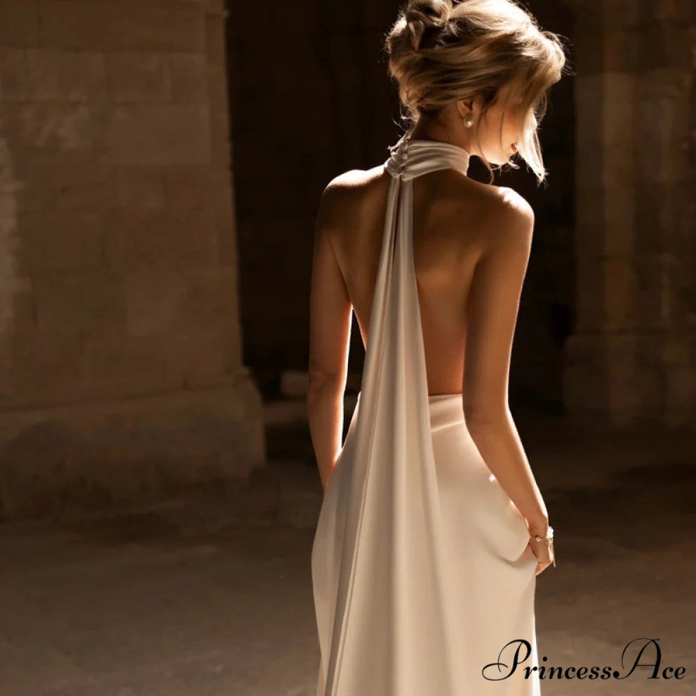 Narrow Slim Tail Wedding Gown weddingdress-250223