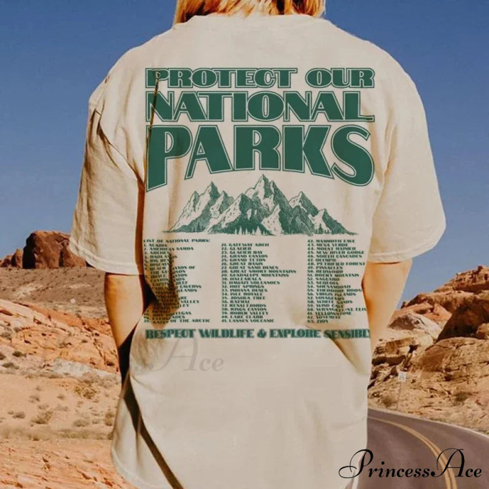 National Parks Back Charming Print Graphic Tee