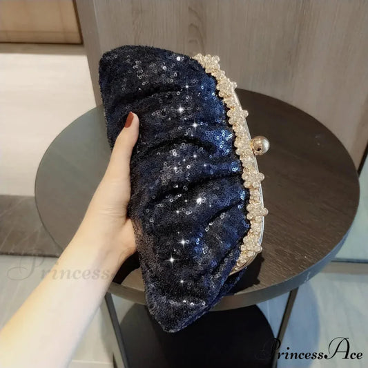 Navy Sparkling Clutch Wristlet wristlet-250126
