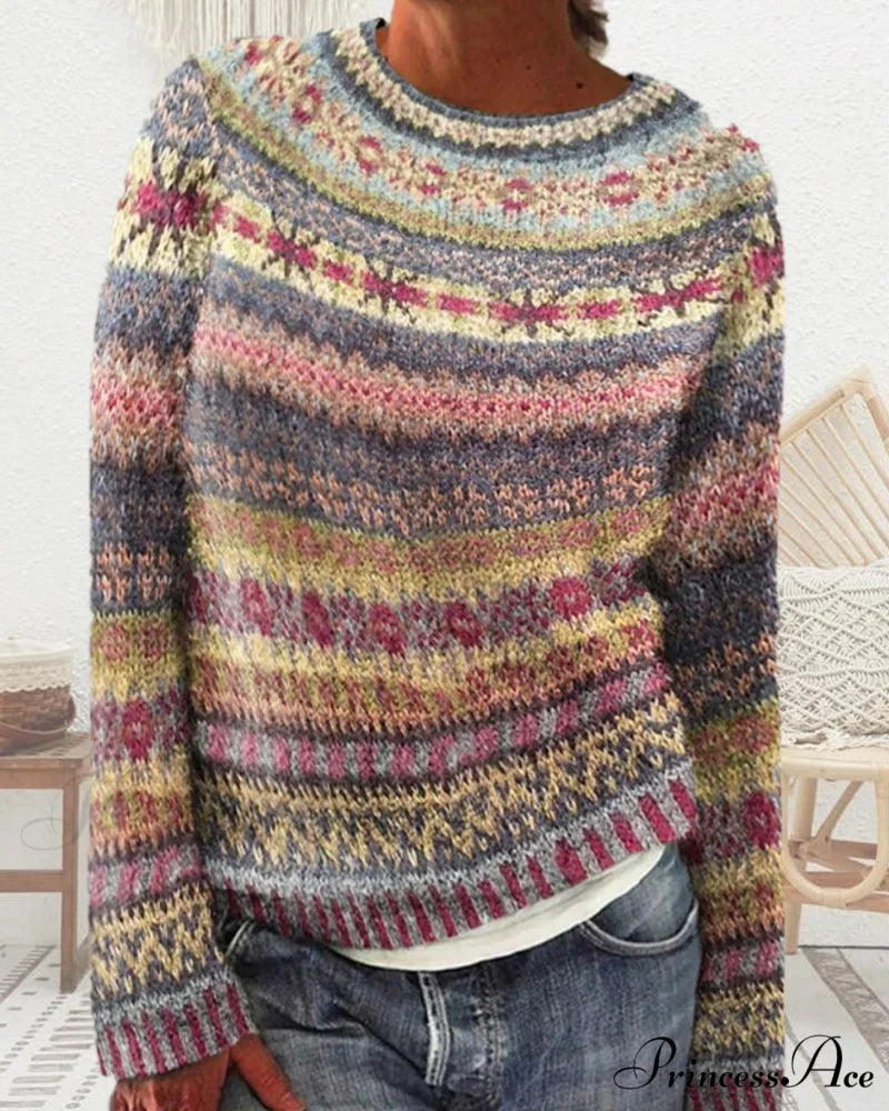 Neck in Vibrant Round Sweater Colors