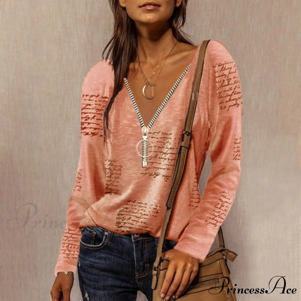 Neck Top Plus Women’s - T-Shirt Warm-Season Loose V Arm - Patchwork Brief Size