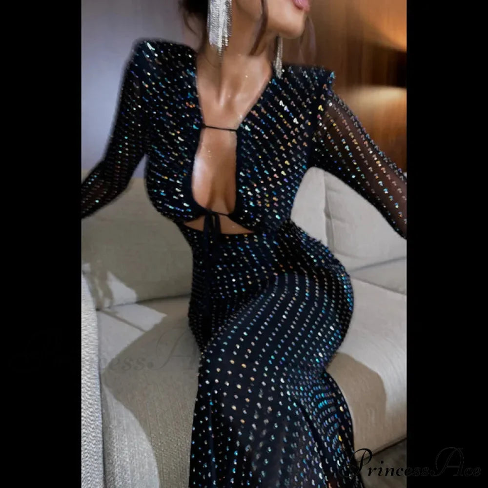 NEGINI Elegant MIDI DRESS Black / S