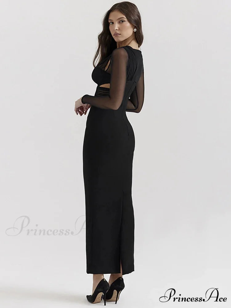 Net Patchwork Sleek Bodycon Holiday Dress vacationdress-250223