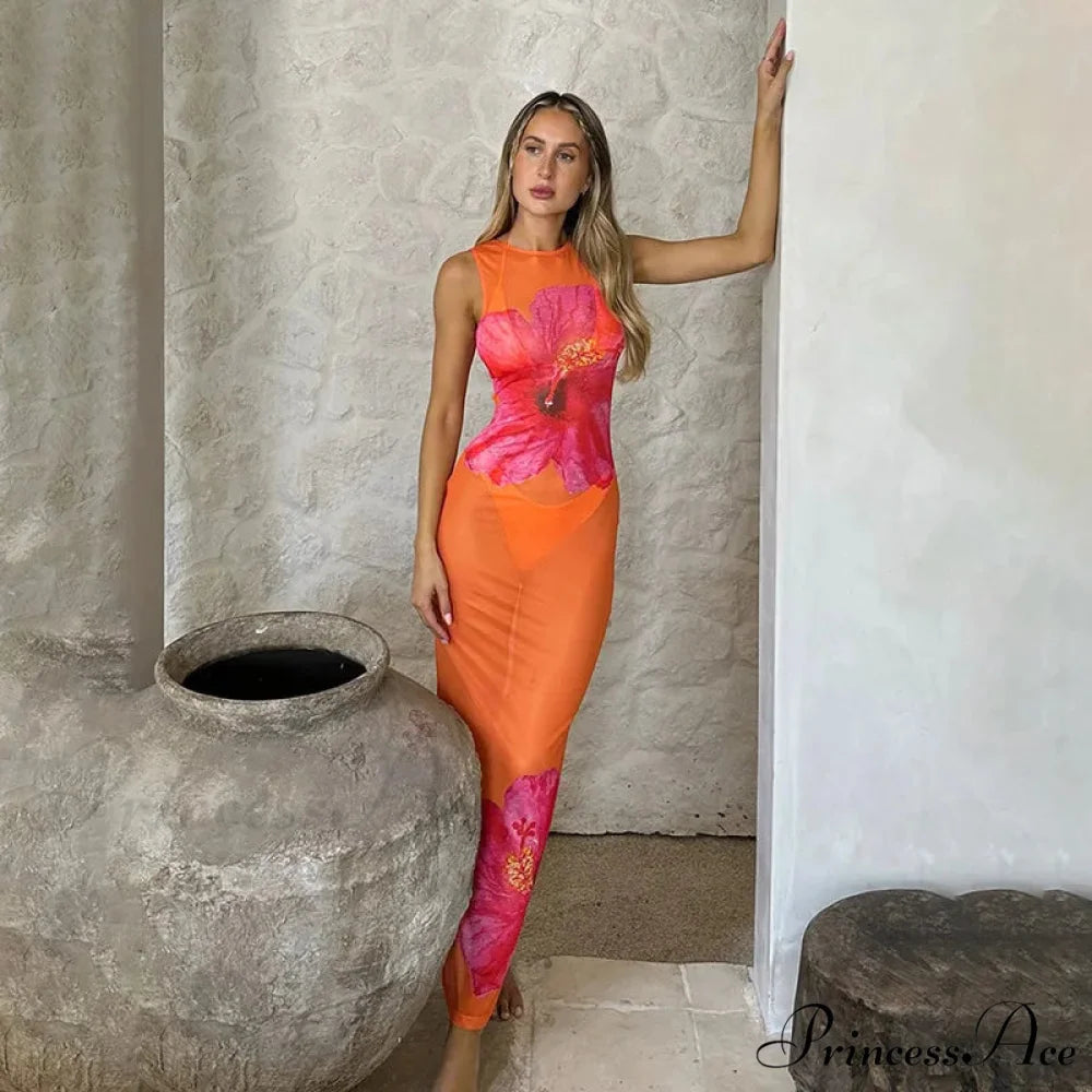 Net View Attractive Getaway Outfit vacationdress-250223