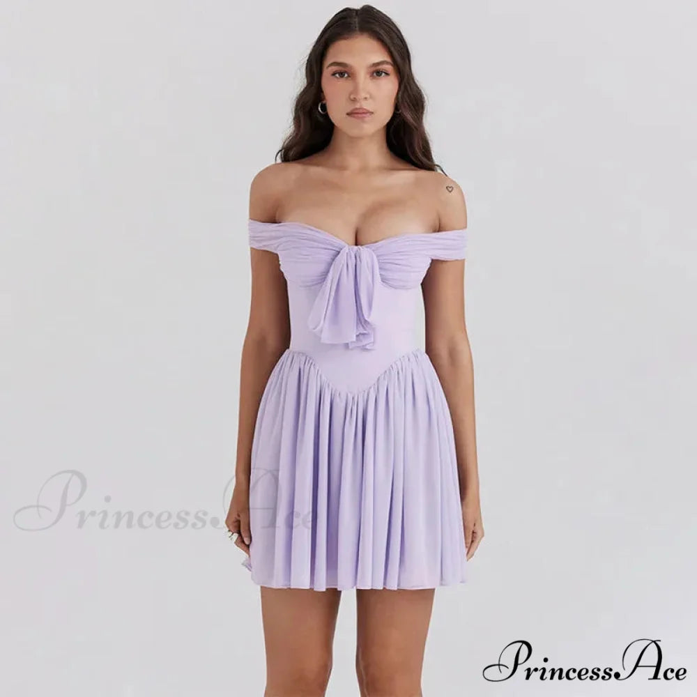 Net Waist Wrap A-line Holiday Dress vacationdress-250223