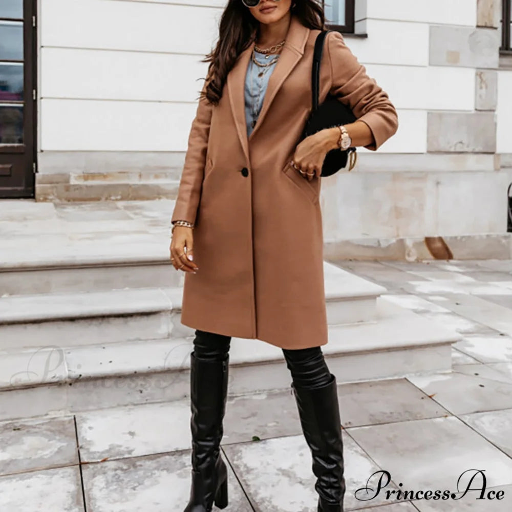 New Arrival Casual Pocket Lapel Overcoat