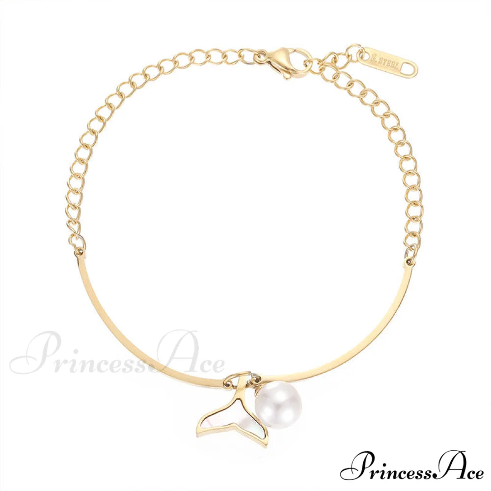 New Arrival Fish Tail Elegant Pearl Bracelet
