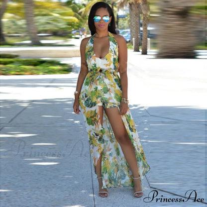 New Arrival Printing Dress Green / S