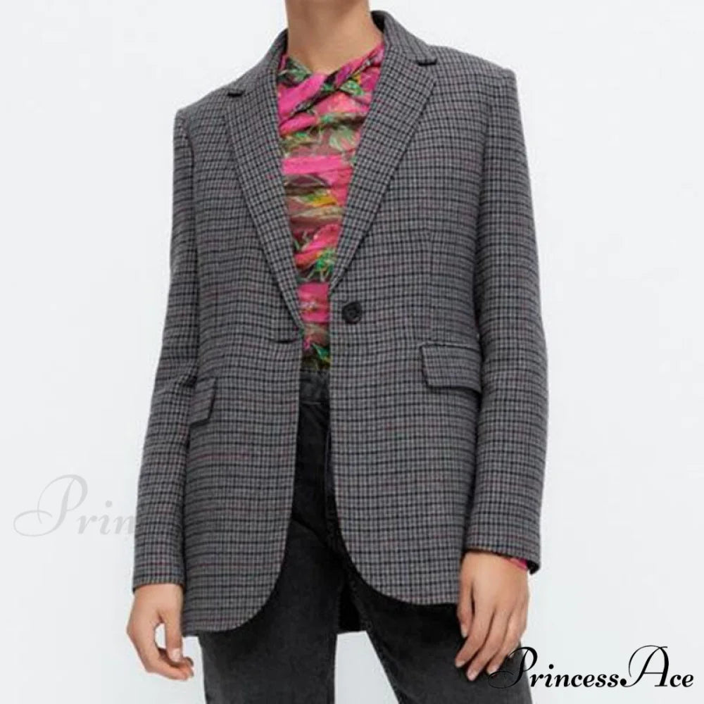 New Casual Plaid Blazer